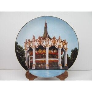 Willetts Gallery Carousel Columbia 10 3/8" Collector Plate By Artist Lee Hartman